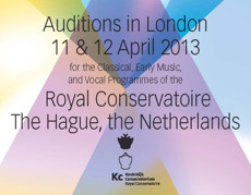 London Auditions for Royal Conservatoire, The Hague