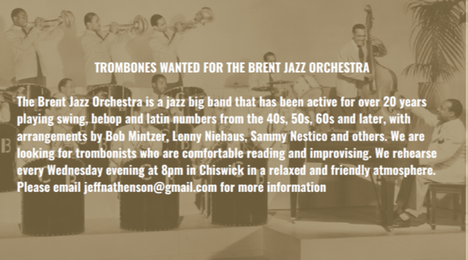Brent Jazz Orchestra Openings