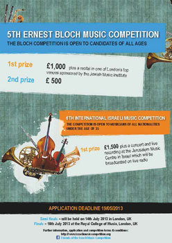 Israeli & Ernest Bloch Music Competitions